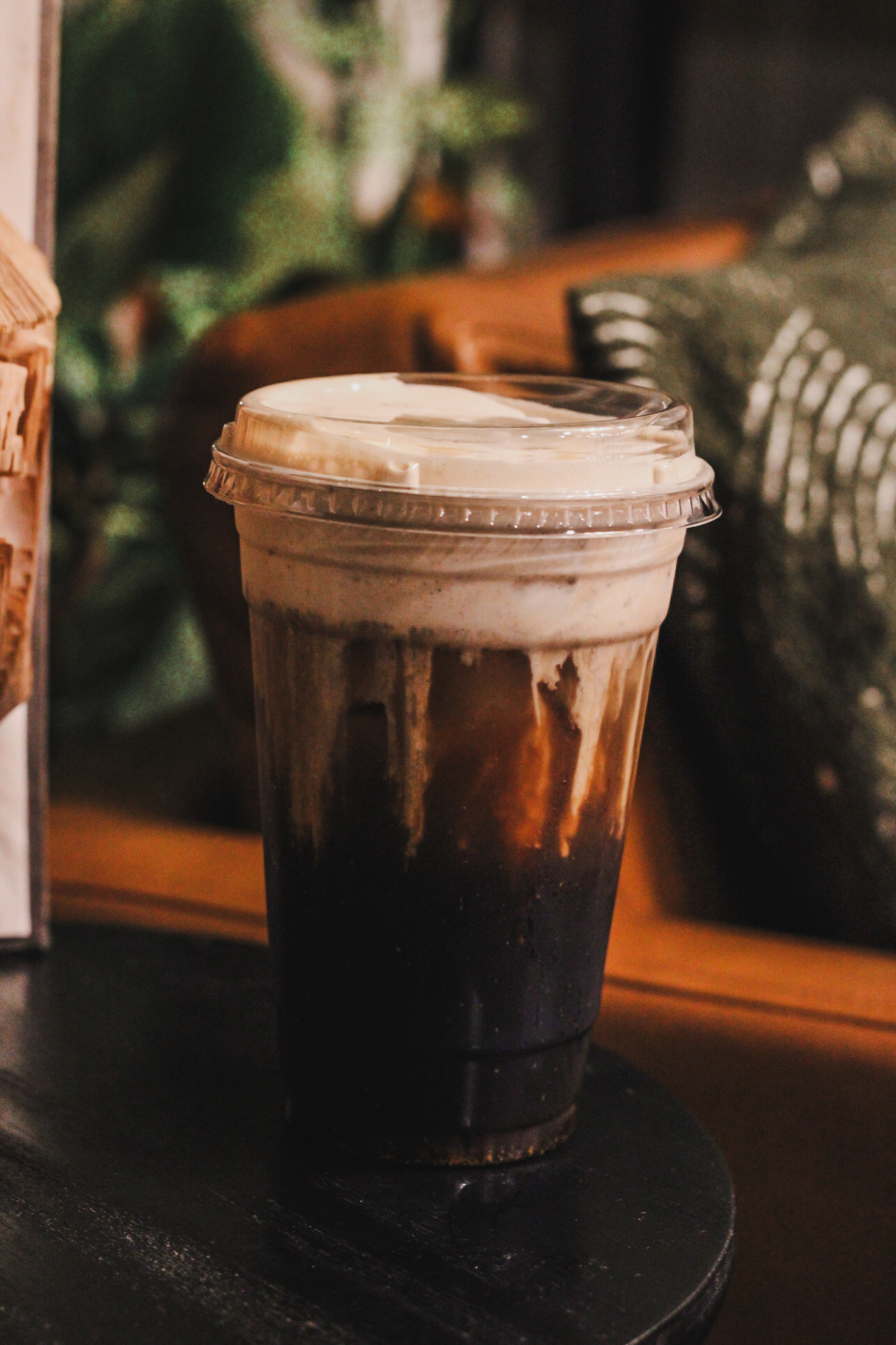Cold brew topped with cold foam